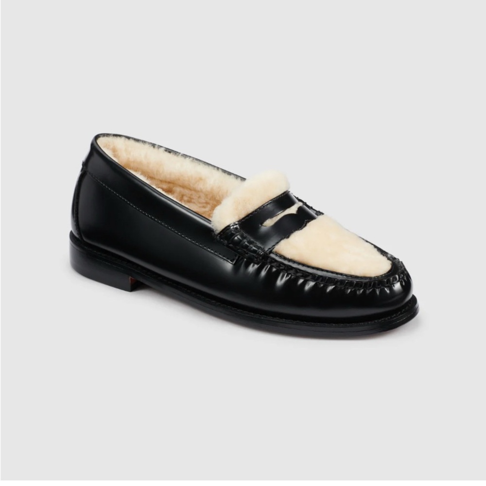 G.H. Bass & Co. Black and Cream Loafers
